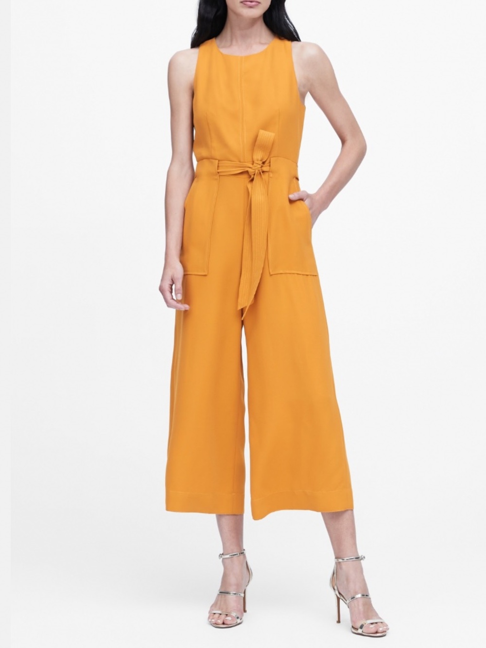 Cropped Wide-Leg Jumpsuit -Banana Republic